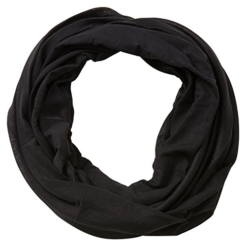 Tickled Pink Women s Classic Solid Soft Lightweight Everyday Infinity Scarf, Black, One Size
