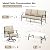 SUNSHINE VALLEY Patio Furniture Set, 4 Piece Modern Metal Outdoor Patio Furniture, 3 Seater Couch, 2 swivel Chairs, Coffee Table and 5.75" Extra Thick Cushion, Patio Conversation Set for Backyard Deck