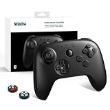 8Bitdo 64 Bluetooth Controller for Analogue 3D, Switch, Switch 2, Windows, Android – Hall Effect Joystick, Vibration, Turbo Function – Black