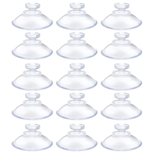 ALLY-MAGIC 15PCS Suction Cups, Plastic Sucker Pads Without Hooks for Outdoor, Kitchen, Bathroom, Window, Mirror, Home Decoration and Organization Y6-BLXP (20MM)