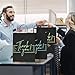 MESHA 50pcs Black Paper Bags 10x5x13 Inches Medium Gift Bag with Handles, Bulk Black Kraft Paper Bag for Small Business Shopping Bags for Grocery,Wedding Party Favor