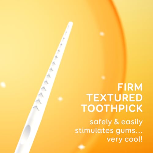 image for Grin Softstx, Gentle Dental Picks, 90 Count, Soft Flexible Bristles, T