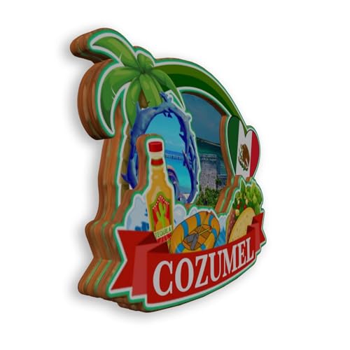 Imán decorativo clásico de Cozumel México 3-4 in miniatura 2