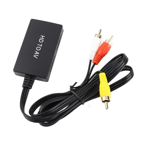 Qudinip Adaptador Convertidor de y Vídeo de Interfaz Multimedia HD para Decodificador de TV Antiguo ABS Portátil 1 Unidad