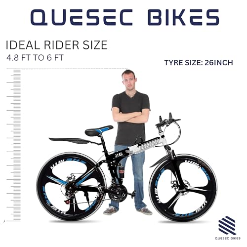 Image of Merceds Benz 26 Inch Gear Cycle for Boys and Adults with 21 Speed Gears Dual Suspension Folding Frame Daily Commute Fitness School and College Use City Ride Foldable Bicycle (Green)