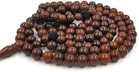 Tasbih Men Natural kuka Wood Muslim 100 Beads Bracelet Islamic Accessories Gift on Hand (10mm x 100 Beads)