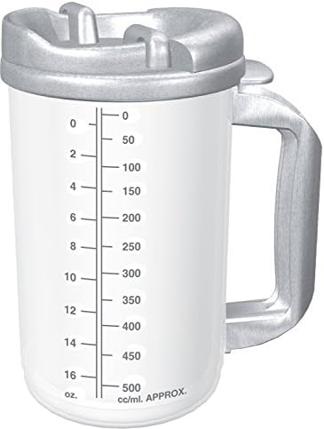 Drinking Mug, 20 oz. Clear Cup/Granite Lid Plastic Reusable, TM-20 - Sold by: Pack of One