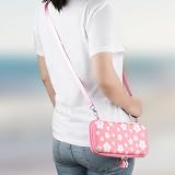 Tscope Urocza torba do przenoszenia na Nintendo Switch Lite, różowa Sakura, przenośna twarda skorupa, dziewczęca torba do przechowywania, ze szklanym ochraniaczem ekranu i uchwytami na kciuk (Switch