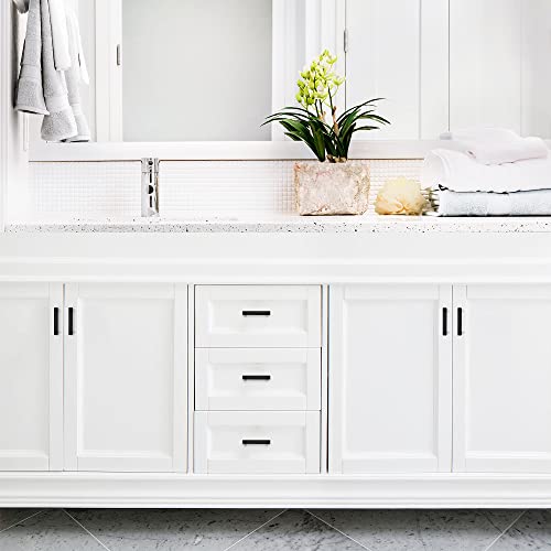 Black Cabinet Pulls 15 Pack 3 Inch Hole Center Square Kitchen Handles by Home Expert - Used condition - Image 8