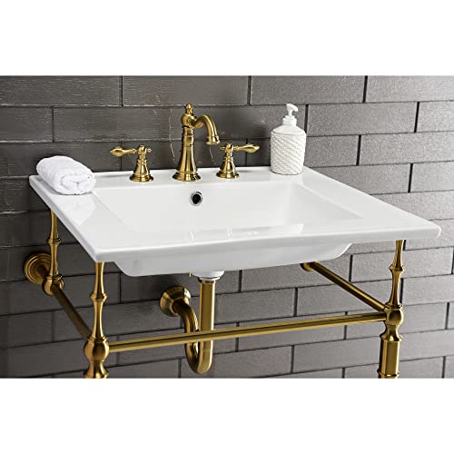 Kingston Brass FSC1971ACL American Classic Widespread Lavatory Faucet, 5-5/16" Spout Reach, Polished Chrome thumbnail 2