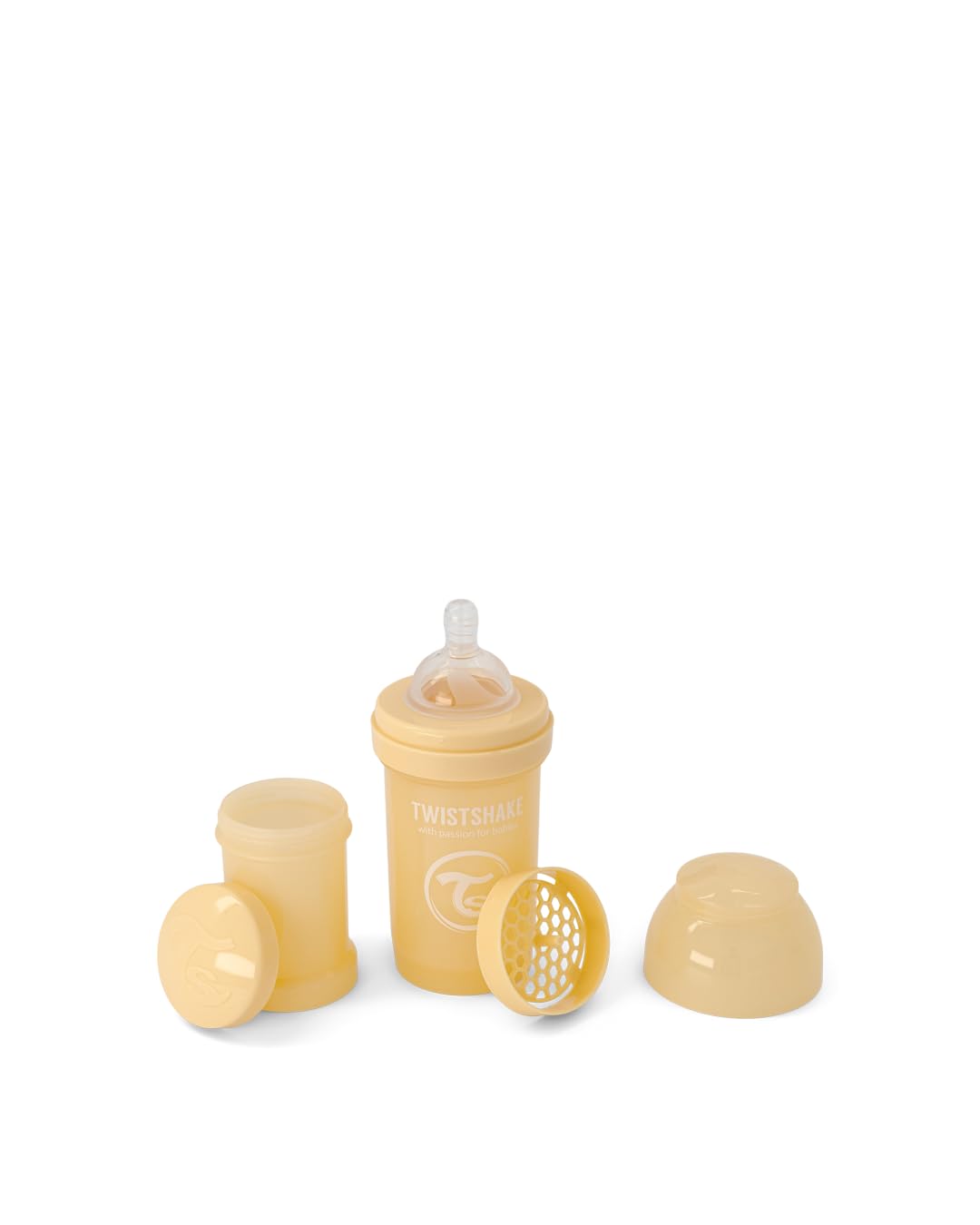 TwistshakeAnti Colic Feeding Bottle for Baby Infant, 180 ml, 0+ Months,Caramel Beige