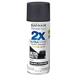 Rust-Oleum 331187 Painter's Touch 2X Ultra Cover Spray Paint, 12 oz, Ultra Matte Slate