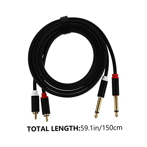 Cables de audio doble conductor negro para mesas de mezcla analógicas 2