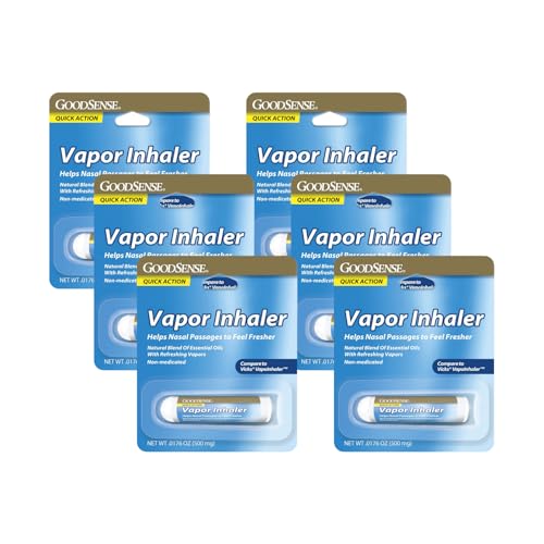 GoodSense Vapor Inhaler Quick Action Non-Medicated 0.0176 OZ (Pack of 6)