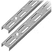 Produktbild Element System WANDSCHIENE 2-reihig  stabile Aufhängeschienen zur flexiblen Montage von Regalsystemen, für Wandregale  150 cm, Stahl weißaluminium, 2 Stk