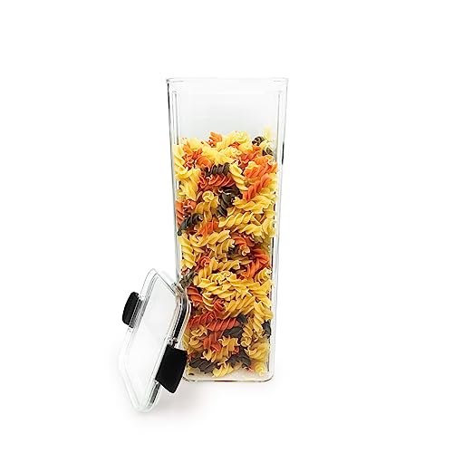 Kit 2 Pote Hermético Tampa Acrílico Porta Mantimento Arroz 2.150 L com Trava Lateral