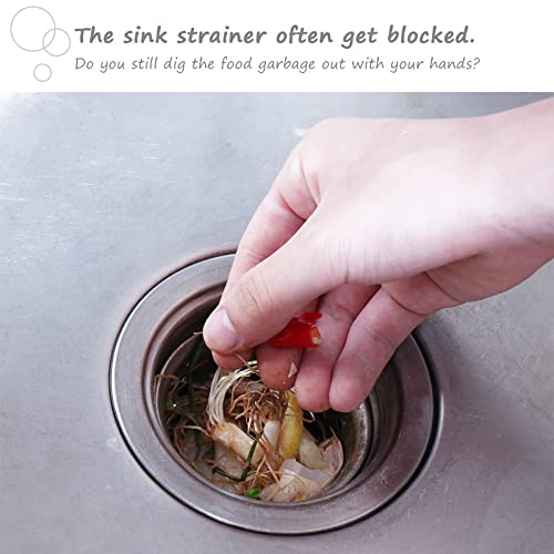 Kitchen Sink Strainer Trash Bag,100 PCS Drain Nets for Sink, Sink Strainer Filter Mesh Bag, Kitchen Sink Trash Mesh Bag, Disposable Anti-Clogging Elastic Filter Bags, Fits Most Sizes of Sink Strainer - Thumbnail 2