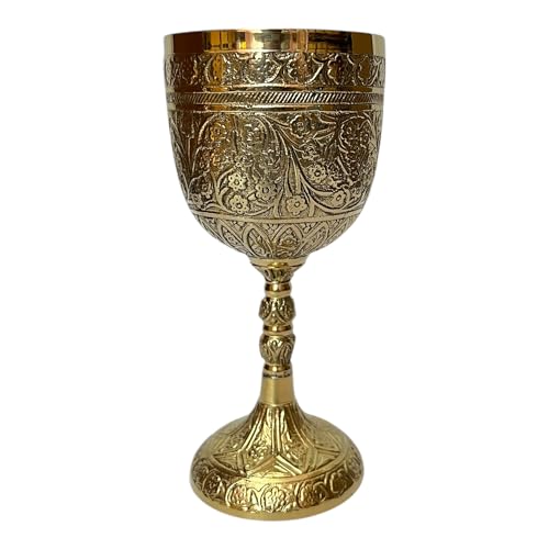 Gold 1x Wine Chalice Cup Coumunioun Elegant Drinking Goblet 280ml Mediveal Inspired Game of Thrones Wedding Fantasy Chalice Cup 7