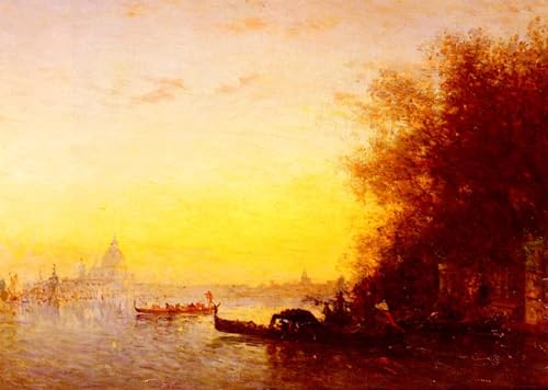 Cuadro Felix Ziem Scena Venetienne impreso en lienzo premium de 60x90