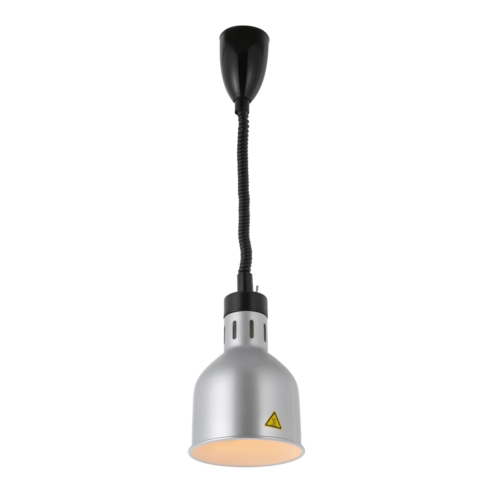 Hanging Food Heat Lamp, 250W Commercial Food Warmer Lamp Retractable, Catering Food Warming Light Heating Lamp for Parties, Buffet, Kitchen & Home Use(Silver)