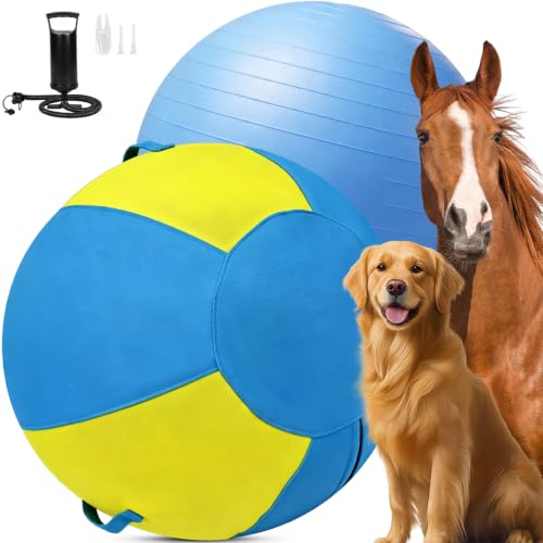 Image of 25 Inch Heavy Duty Herding Ball for Large Dogs with 3 Handles - Anti-Burst Agility Toy & Tear-Resistant 1000D Oxford Cover, Outdoor Agility Training & Tug Play for German Shepherds & Rottweilers
