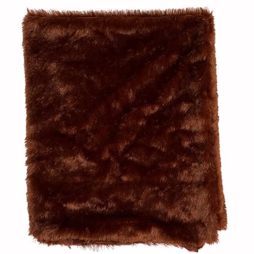 Image of Quago Fur Fabric Unstitched Super Soft Cloth for Baby Photoshoot, Soft Toys Making, Art and Craft, Dress Material, Decoration etc. (1 Mtr, 60 Inch Pana) (Dark Brown Coffee)
