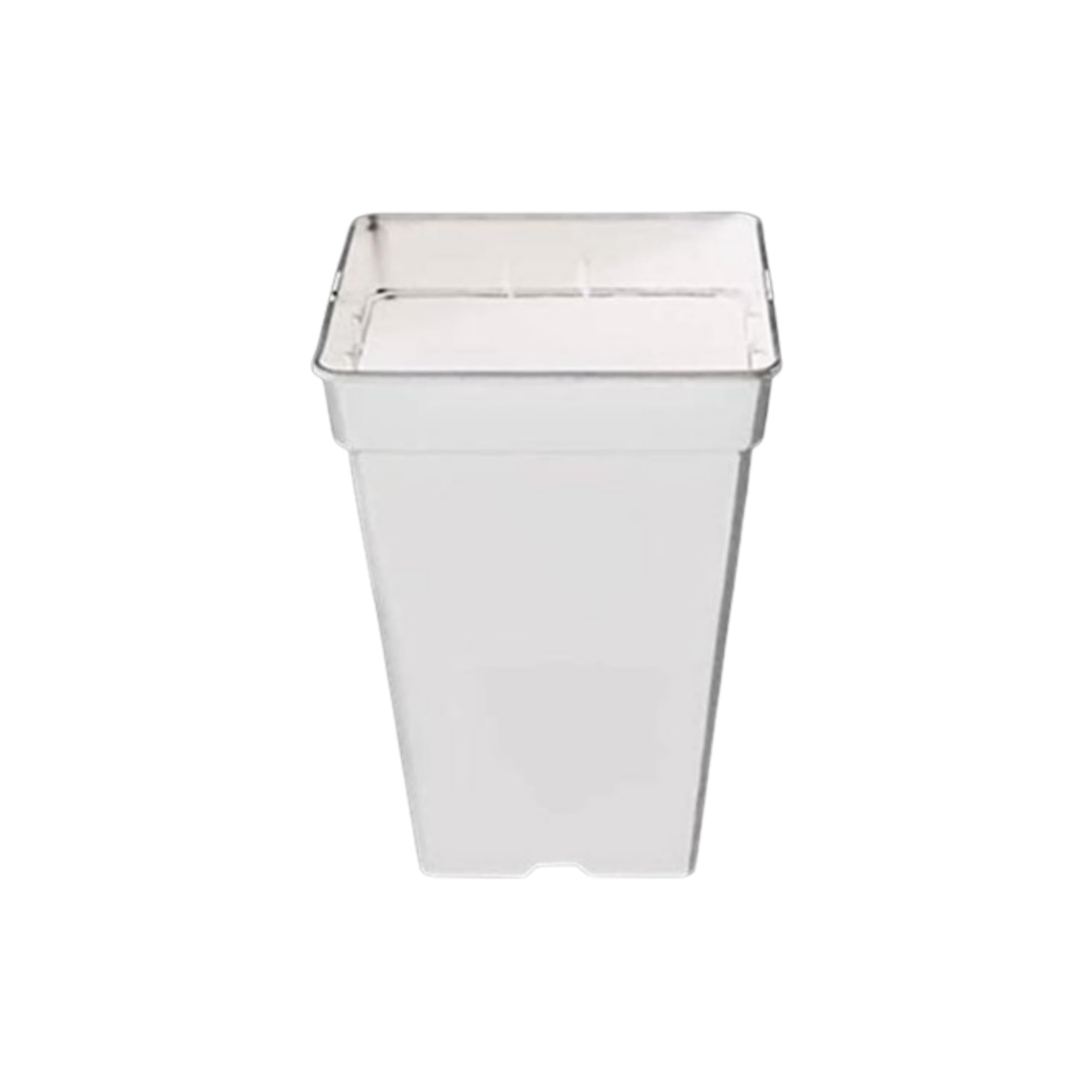 GROWMANIA Pack 5 Macetas Blancas Cuadradas para Plantas 11L - Cinco Maceteros de Plástico para Flores 15x15x20 cm