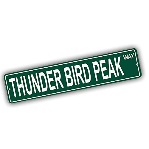 Brotherhood Aluminum Street Sign for Thunder Bird Peak - Alaska Wall Decor