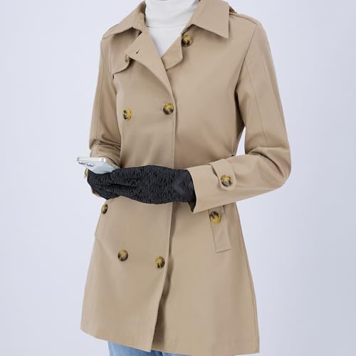 Guantes mujer táctiles Isotoner de elastano para frío invierno 6