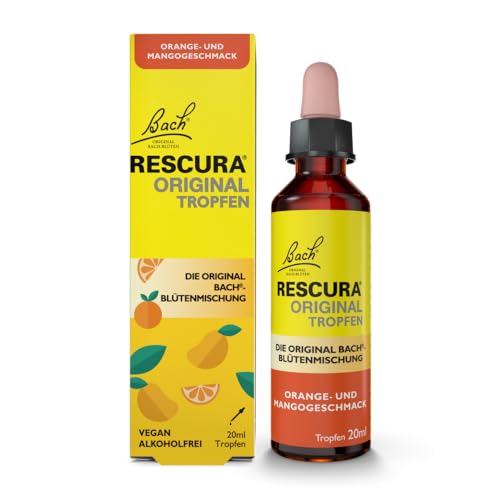 RESCURA Bachblüten Tropfen alkoholfrei Orange-Mango, 20ml I Bachblütenmischung für den Tag I ehemals Rescue das Original