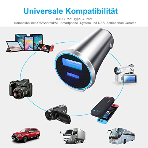 ENUOSUMA Adattatore USB per accendisigari, 27 W4,5...