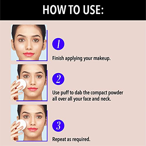 Image of Blue Heaven Oil Control Compact Powder for All Skin types, SPF 25, Matte Finish, Honey 301, 8 gm (Pack of 2)