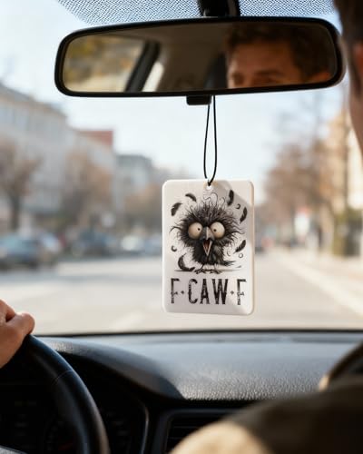 Image of Funny Gothic Car Air Freshener 3Pcs F-CAW-F Black Caw Car Accessories Interior Hanging Scents Automotive Mirror Decor for Men Women