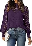Photo Gallery top e camicette da donna eleganti casual in pizzo floreali a maniche lunghe top in pizzo all uncinetto collo alto camicie casual(purple,l) Photo Gallery top e camicette da donna eleganti casual in pizzo floreali a maniche lunghe top in pizzo all uncinetto collo alto camicie casual(purple,l)