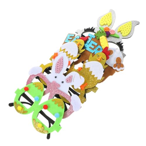 Alipis Easter Glasses Frames Photo Booth Props Party Decorations Easter Party Glasses Boys and Girls Eyewear