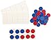 edxeducation Ten Frame Classroom Set - Math Manipulatives for Kids - 16 Plastic Ten Frames - 160 Counters - Classroom Math Supplies