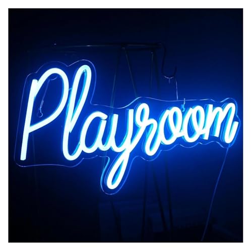 Enseigne lumineuse au néon Ice Blue à faible consommation pour décoration Play Room
