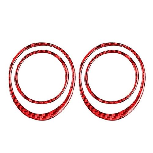Embellecedor de salida de aire para Smart 451 Fortwo con acabado deportivo carbono rojo