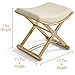 KUCKGO Modern Bathroom Vanity Stool Makeup Chair - Backless Leather Vanity Bench Seat with Metal X Legs, Small Ottoman Footstool for, Bedroom, Living Room, Dressing Room, Gold