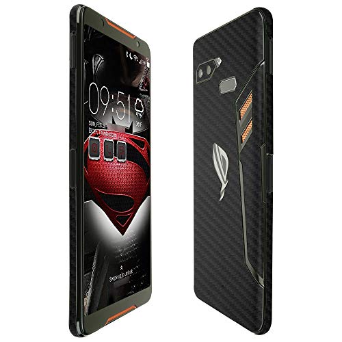 Asus Rog Phone Screen Protector + Carbon Fiber Full Body, Skinomi Techskin Carbon Fiber Skin For Asus Rog Phone With Anti-Bubble Clear Film Screen #TOP21