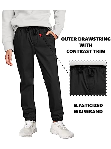 2-Pack Boy's Slim Fitting Cotton Stretch Classic Twill Joggers2