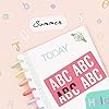 Craftelier - Self-Adhesive Chipboard Stickers with Alphabet Style - Uppercase and Lowercase, Numbers and Special Characters | Includes 166 Pieces - Approximate Size: 2.9 cm | Rose Gold Colour