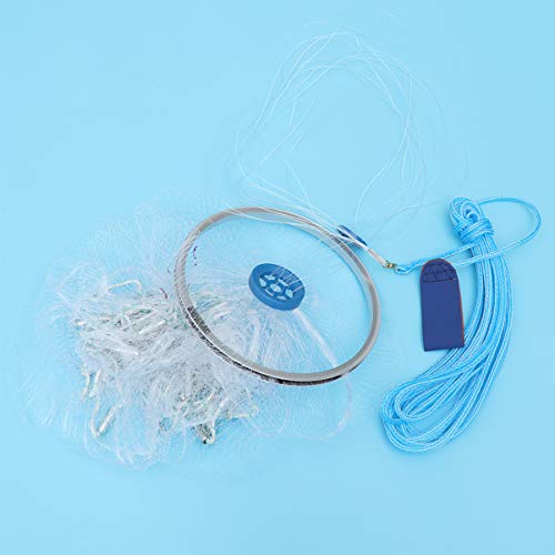 BESPORTBLE Rede de pesca fundida com redes de alumínio para água salgada para isca, armadilha, peixe