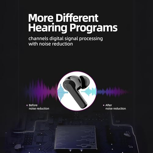 Image of Aika AK-66G2 Wireless Rechargeable Mini Digital Both Ear Hearing Aid for Seniors - Touch Control, Affordable Sound Amplifier for Seniors (For Both Ear, Black)