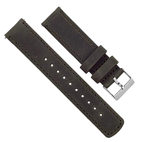 Image of BARTON WATCH BANDS - Top Grain Leather Watch Bands Compatible with Apple Watch Models - 1, 2, 3, 4, 5, 6, 7, 8, 9, 10, SE, Ultra & Ultra 2