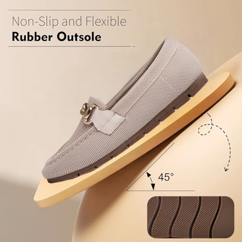 Image of Loafers for Women Comfortable Slip On Flats with Memory Foam Insole for Daily Wearing