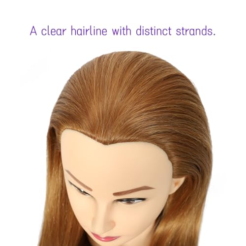 mannequin head 99 human hair for hairstyling - heat resistant manikin head for cosmetology students professionals amp practice exams blond 27