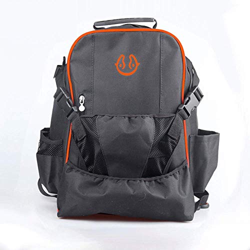 qxj Bolso Ecuestre Botas De Montar A Caballo De Oxford Y Mochila Impermeable con Bolsa De Casco-Chico Chica,Black-36x24x28cm