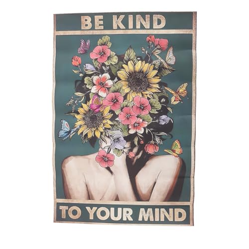 Durlo Affiche vintage hippie bohème – Décoration murale encourageante pour la maison, le bureau ou la chambre