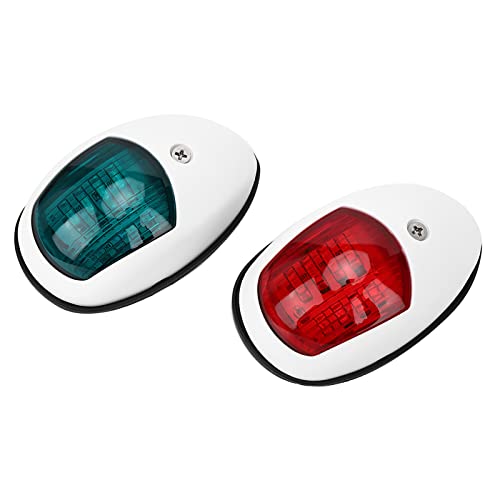 KIMISS Feux de Navigation pour Bateau à LED Double luminosité | Lampes Rouges et de Signalisation Navires d'eau Salée et d'eau Douce | Éclairage de Yacht Marin DC12V (WHITE)